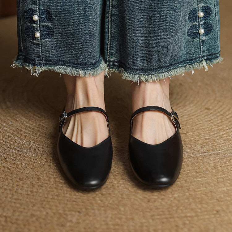 Luciana | Almond Toe Mary Jane Mules