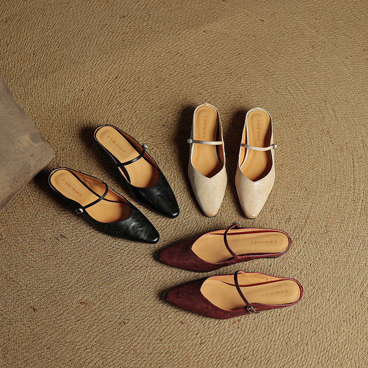 Nica | Mary Jane Pointed Mules