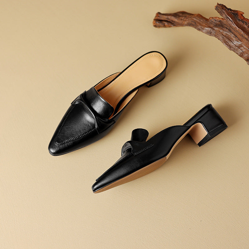 Letizia | Pointed Mules with Bow