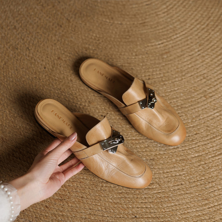 Mariagrazia | Mule Loafers with Buckle