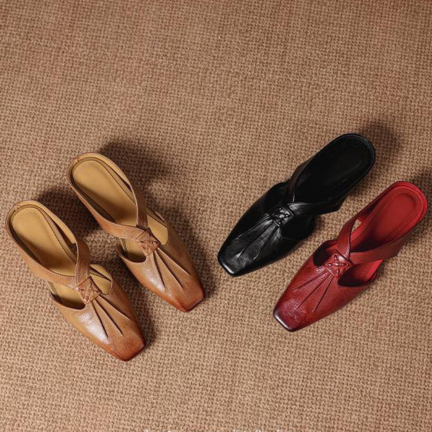 Anja | Mules with Bow and Closed Toe