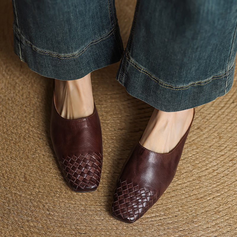 Richie | Woven Pointed Mules