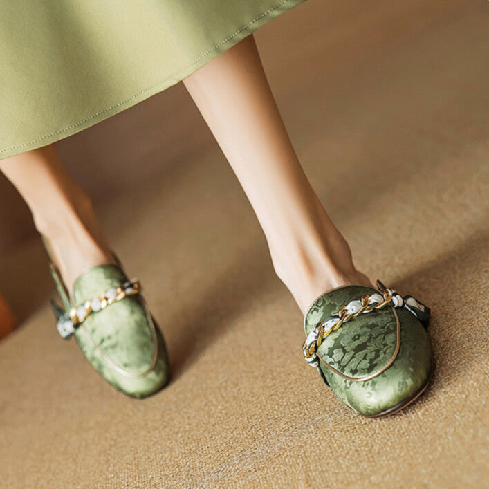 Marisa | Mule Loafers with Decorative Chain