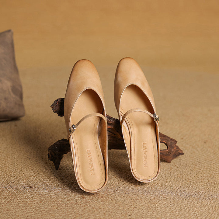 Luciana | Almond Toe Mary Jane Mules