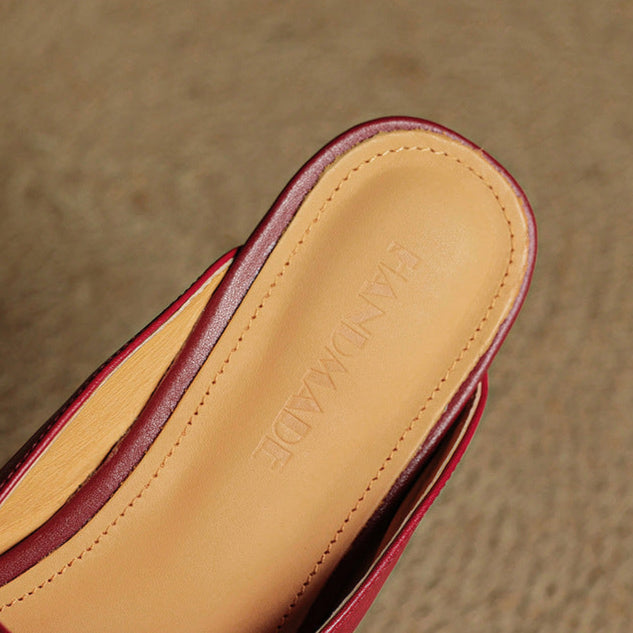 Carol | Mary Jane Mules with Square Toe