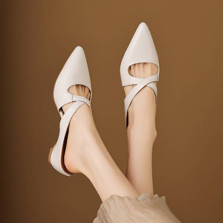 Ericka | Pointed Mules with Straps