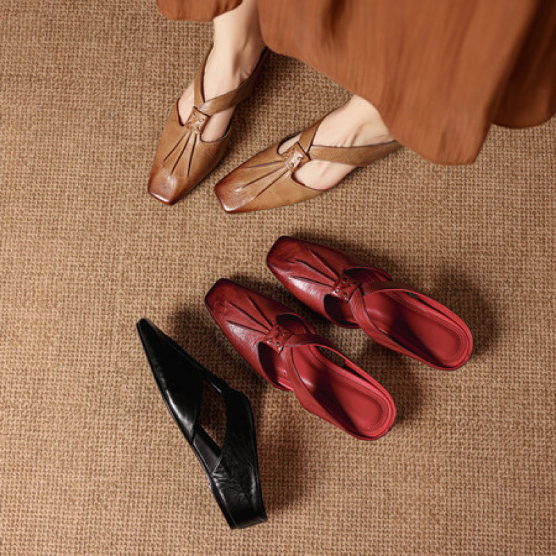 Anja | Mules with Bow and Closed Toe