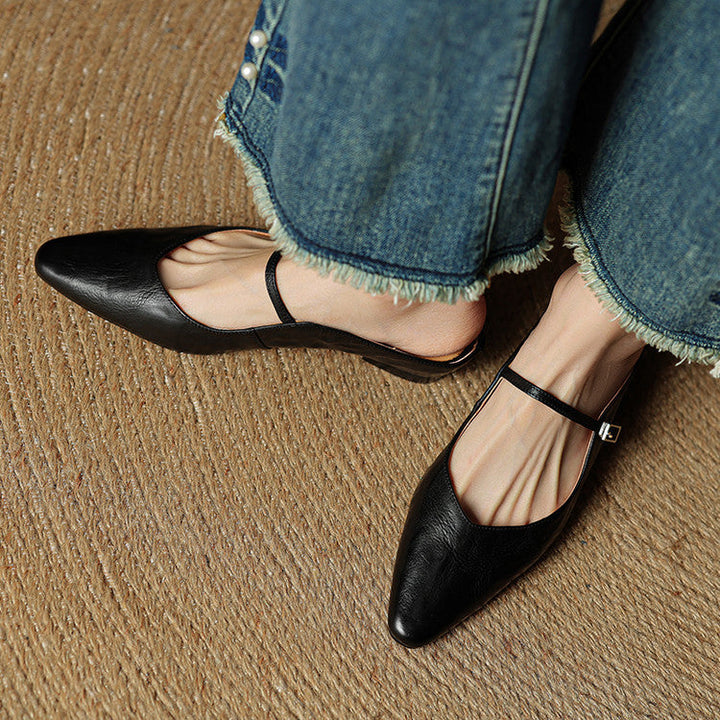 Nica | Mary Jane Pointed Mules