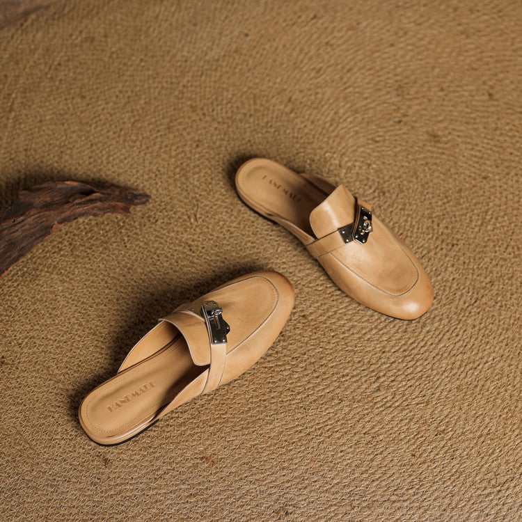 Mariagrazia | Mule Loafers with Buckle