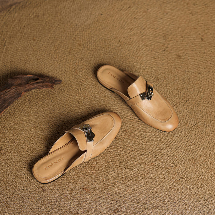 Mariagrazia | Mule Loafers with Buckle