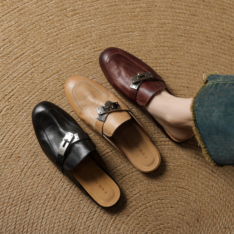 Mariagrazia | Mule Loafers with Buckle