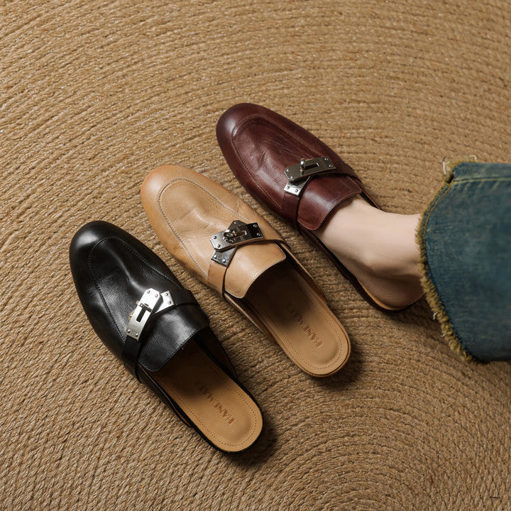 Mariagrazia | Mule Loafers with Buckle