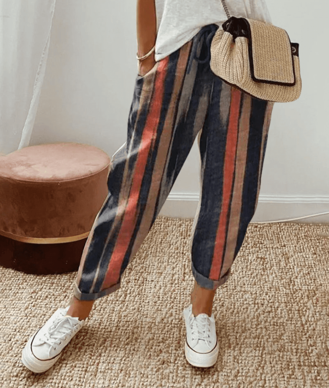 Alison – Relaxed Print Trousers