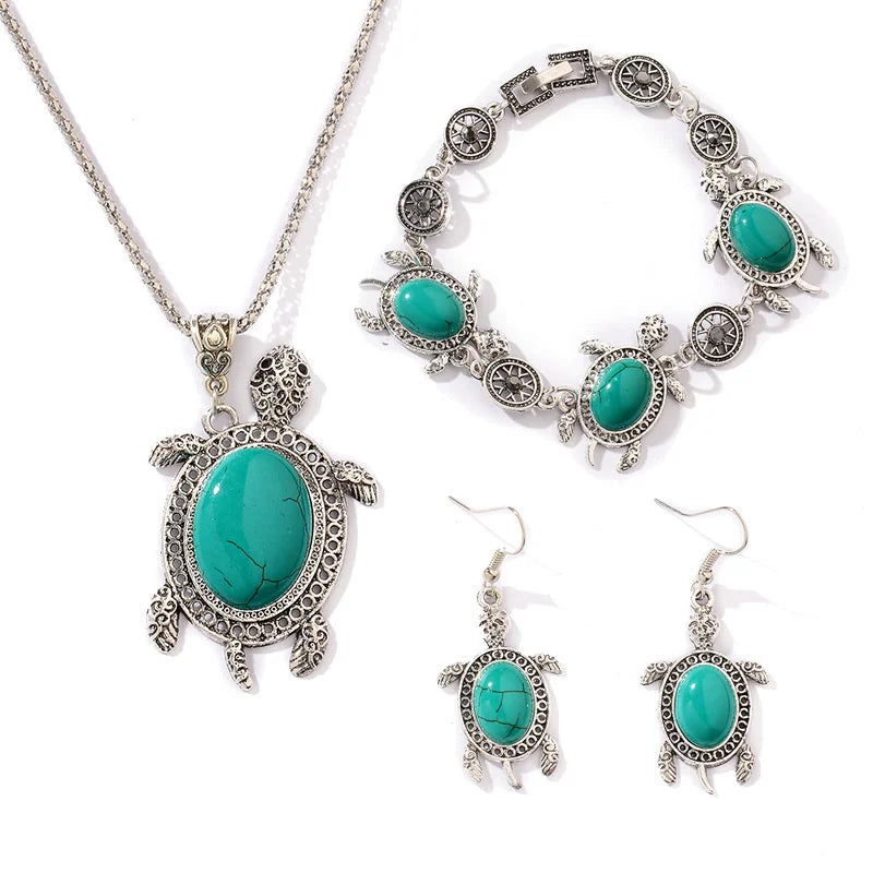 Turquoise Tortoise Jewellery Set