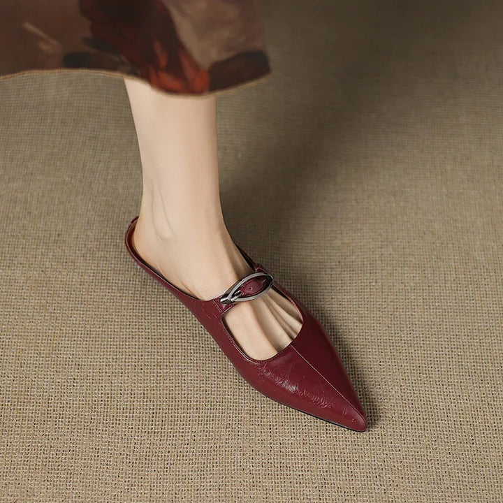 Regine | Pointed Mules with Buckle