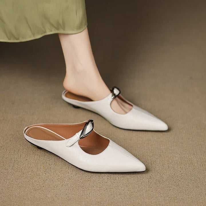 Regine | Pointed Mules with Buckle