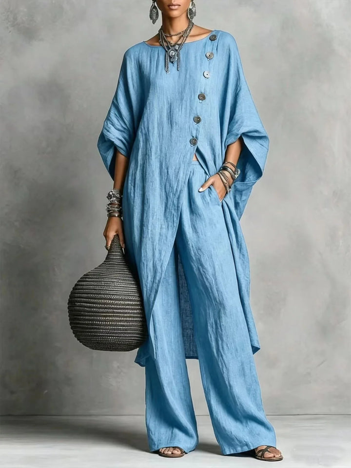 Romy | Two-Piece Tunic and Wide Trousers Set