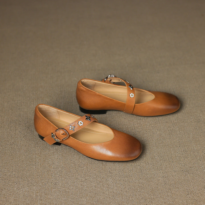 Kylen | Mary Jane Ballerinas with Studs