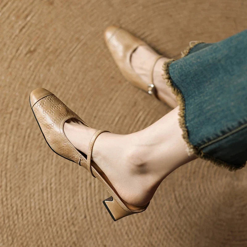 Liana | Mary Jane Mules with Heel