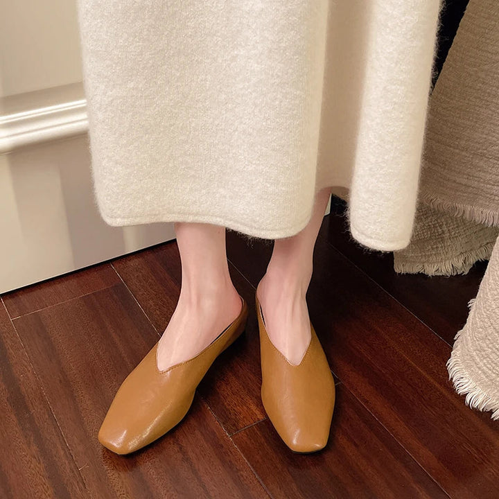 Beatrice | Metallic Mules with Square Toe