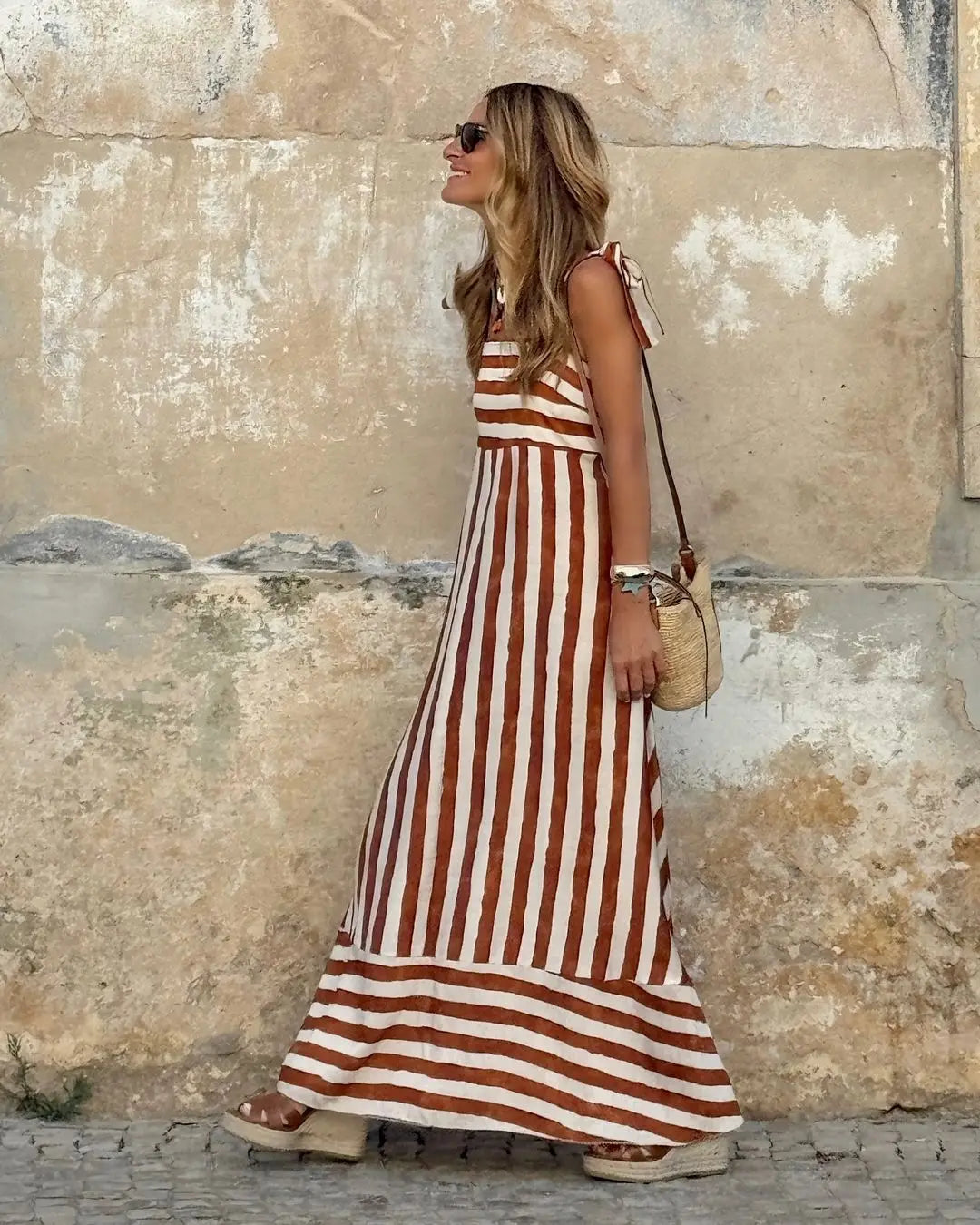 Sienna | Striped Boho Maxi Dress