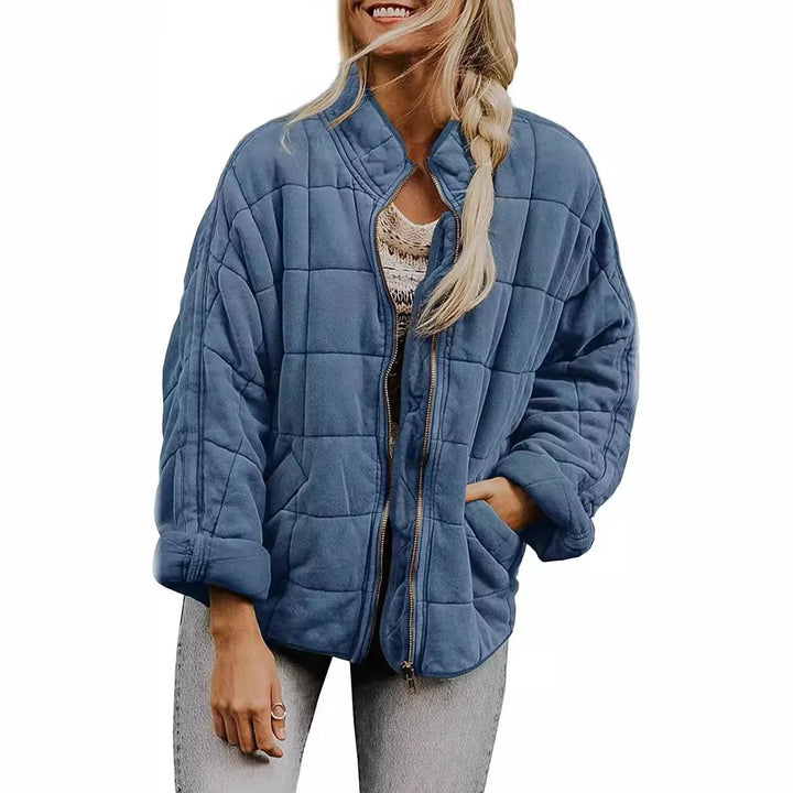 Fenella | Padded Stand Collar Zip Jacket