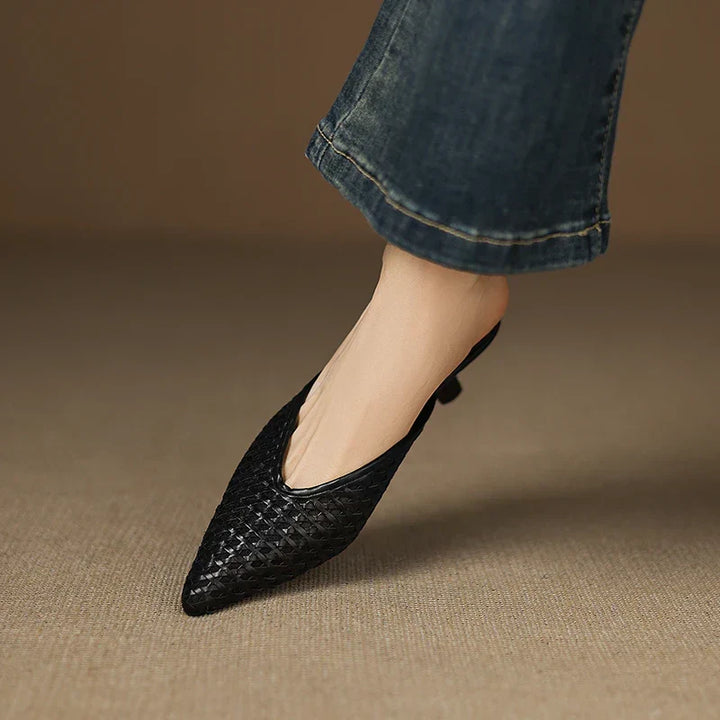 Maria | Pointed Woven Mules