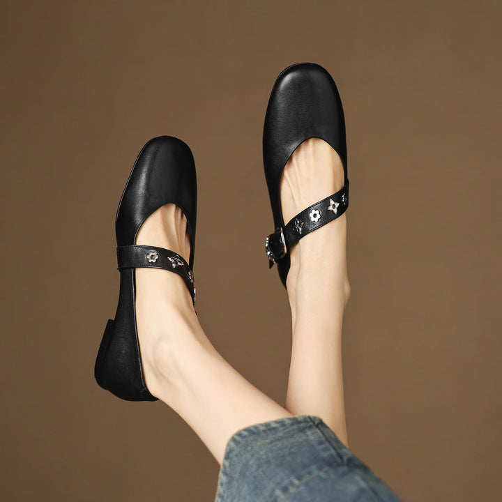 Kylen | Mary Jane Ballerinas with Studs