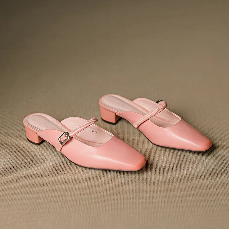 Lisa | Square Toe Mary Jane Mules