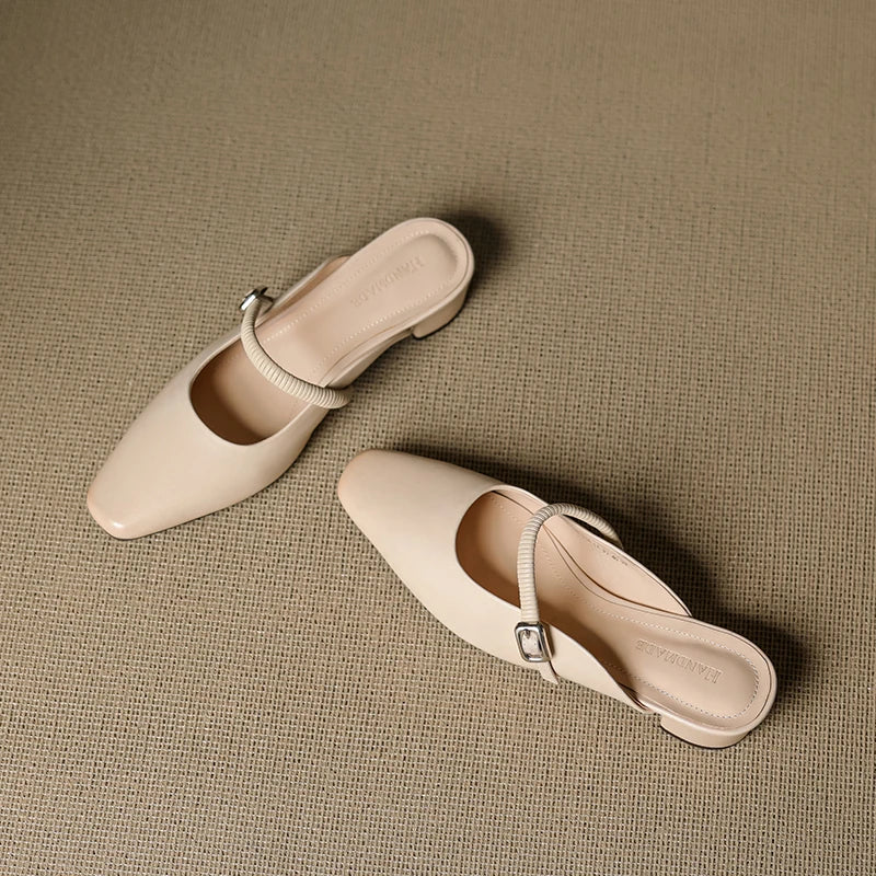 Lisa | Square Toe Mary Jane Mules