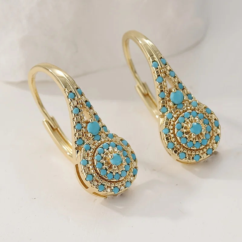 Aurelia | Turquoise Flower Earrings