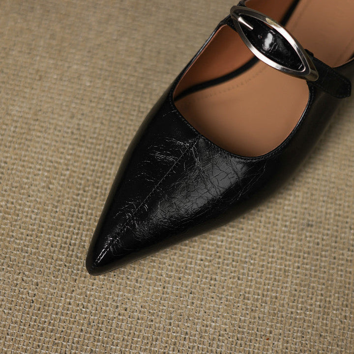 Regine | Pointed Mules with Buckle