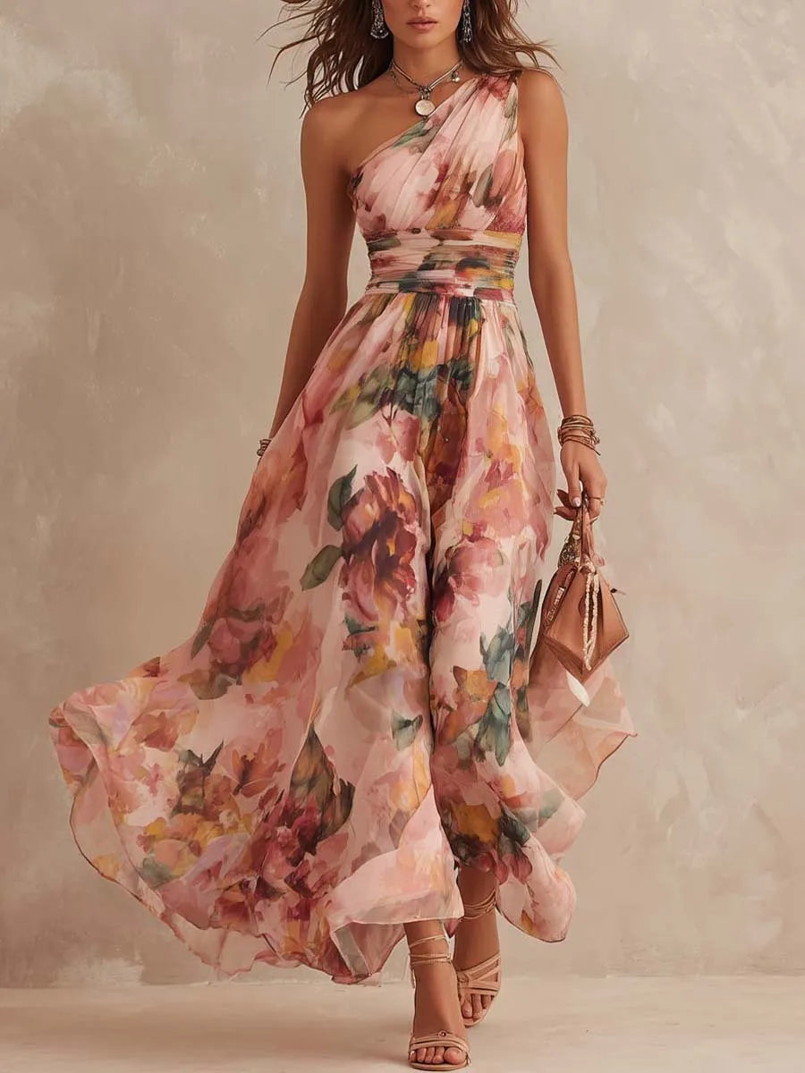 Aurelia | One-Shoulder Floral Maxi Dress
