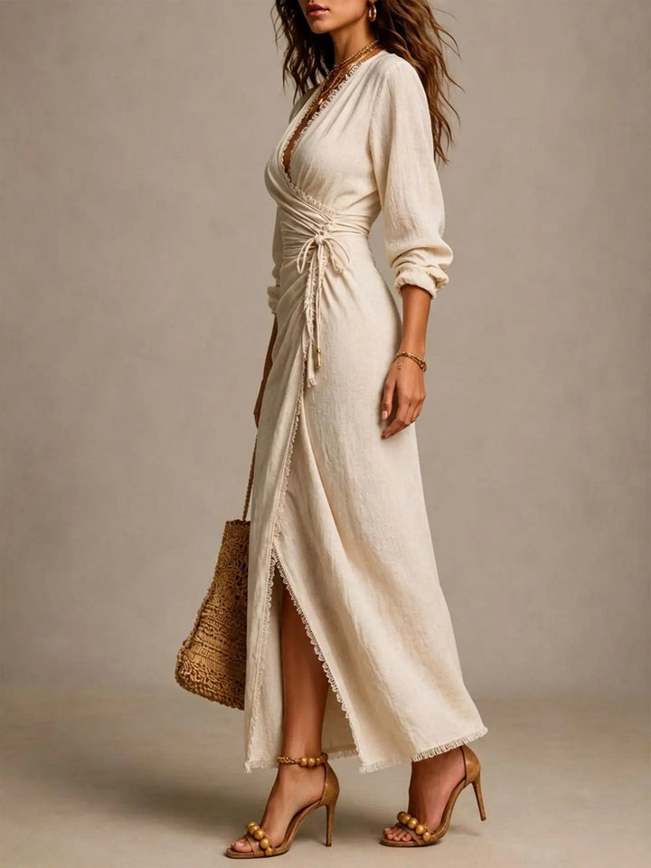 Josephine | Wrap Long Sleeve Maxi Dress