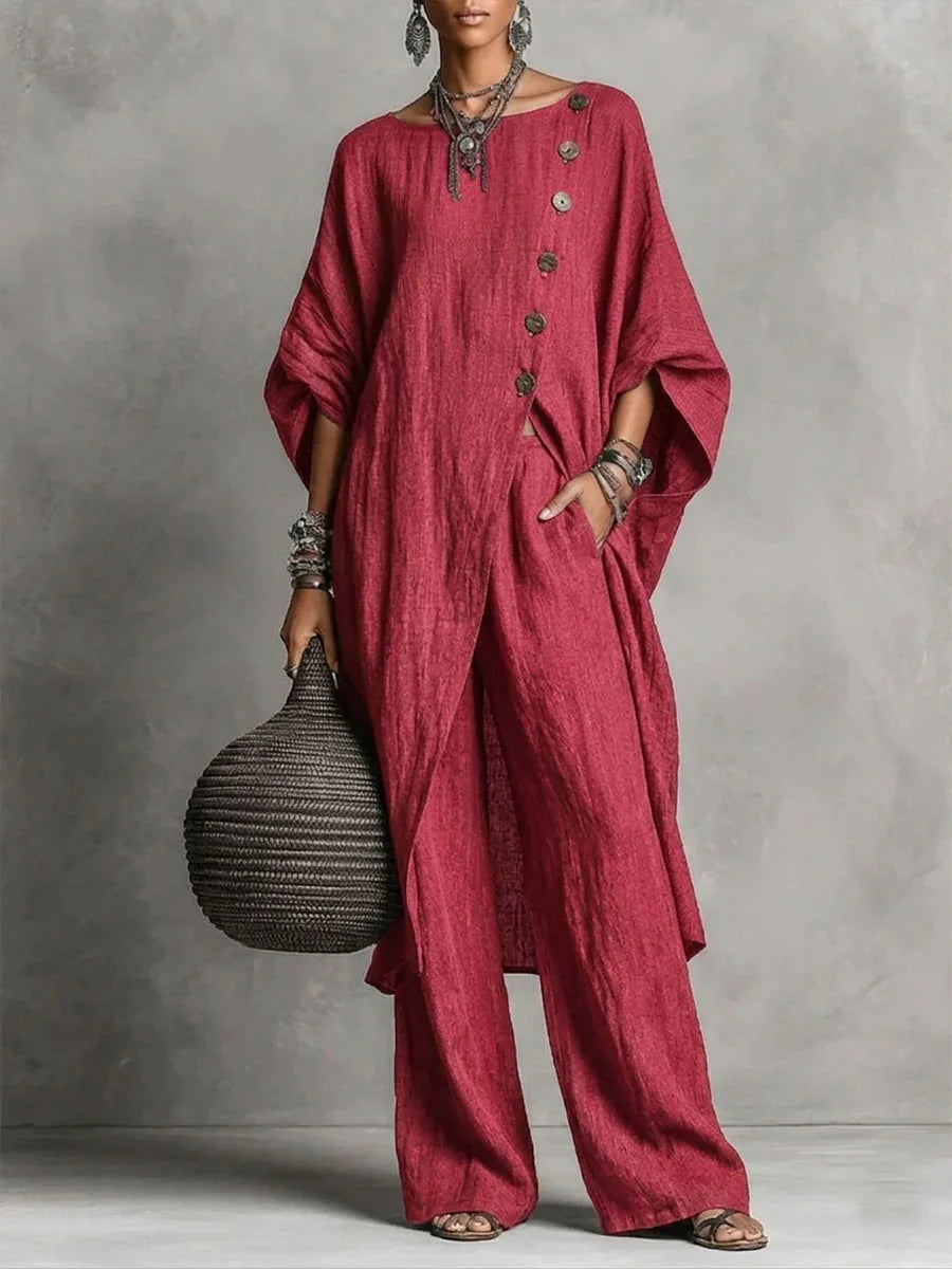 Romy | Two-Piece Tunic and Wide Trousers Set