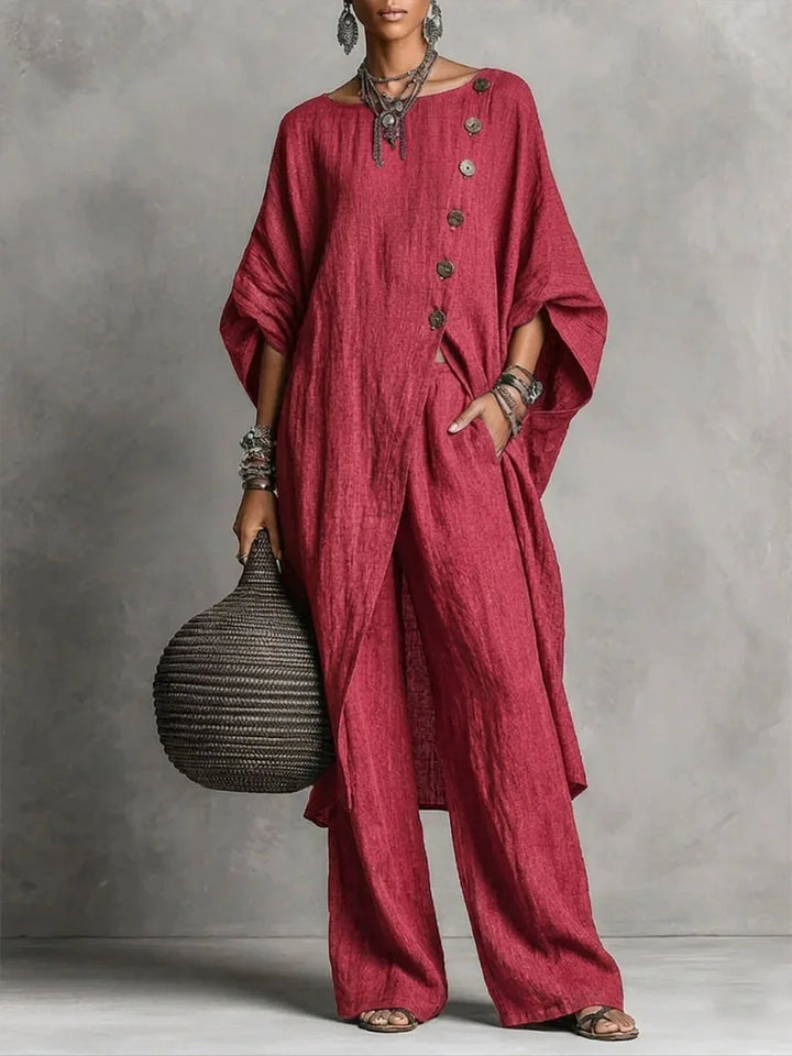 Romy | Two-Piece Tunic and Wide Trousers Set