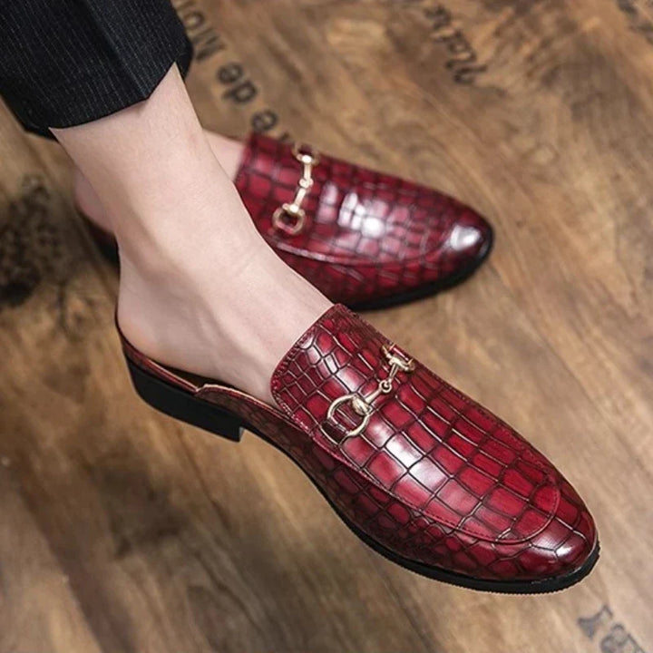 Marianna | Mules Moccasin Crocodile Effect
