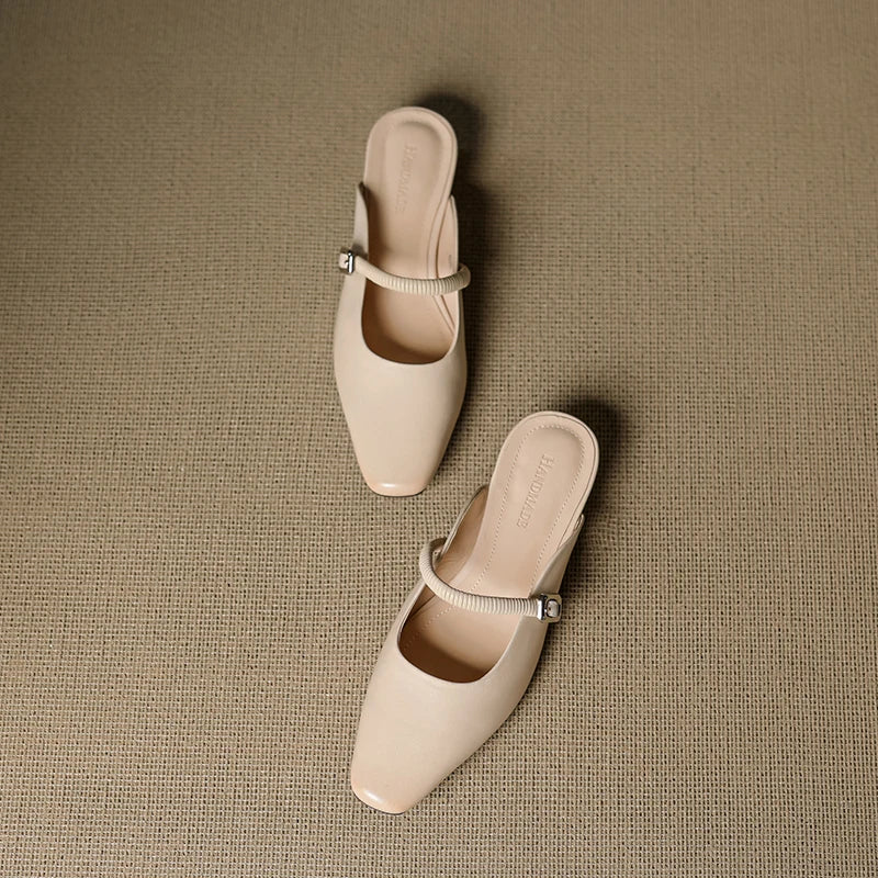 Lisa | Square Toe Mary Jane Mules