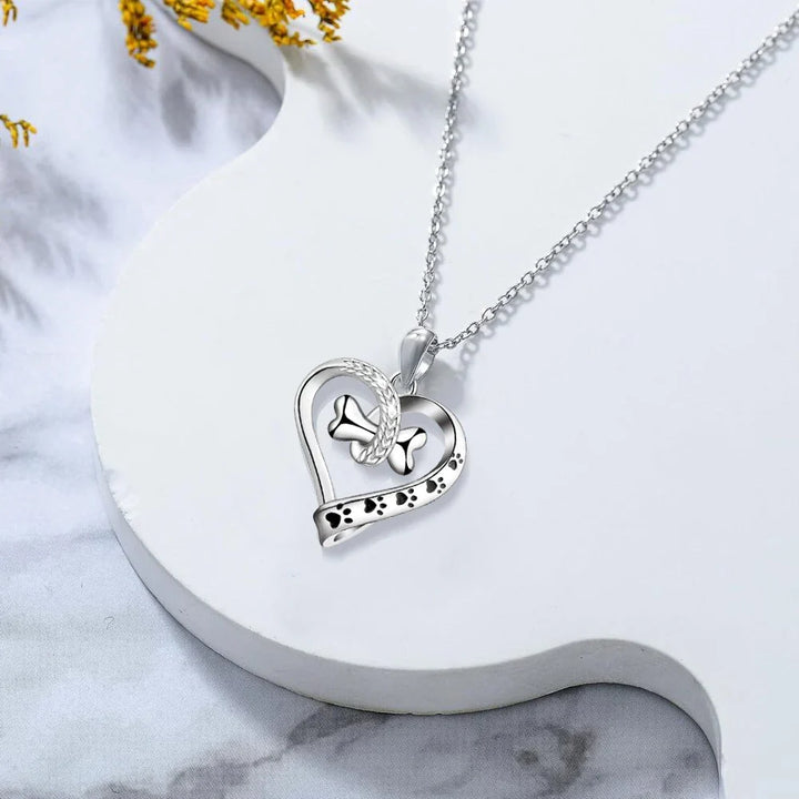 2-Piece Jewellery Set with Paw, Heart & Bone Charms
