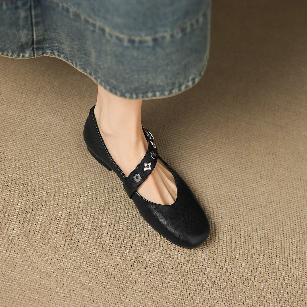 Kylen | Mary Jane Ballerinas with Studs