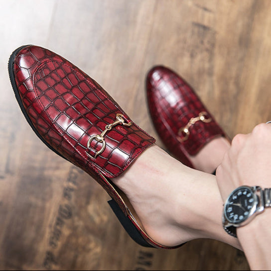 Marianna | Mules Moccasin Crocodile Effect
