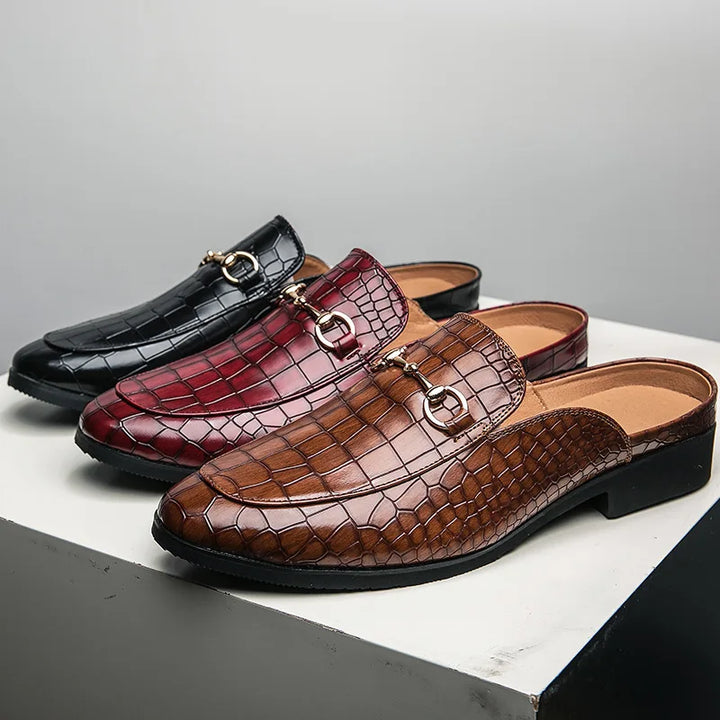 Marianna | Mules Moccasin Crocodile Effect