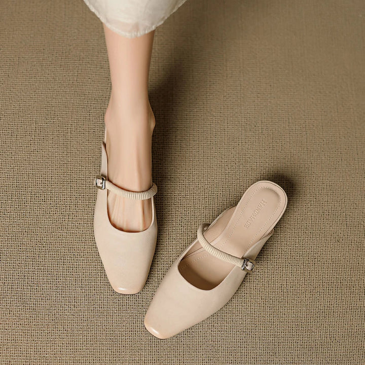 Lisa | Square Toe Mary Jane Mules