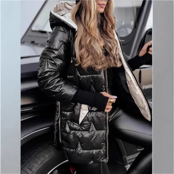 Anastasia | Hooded Long Puffer Winter Coat