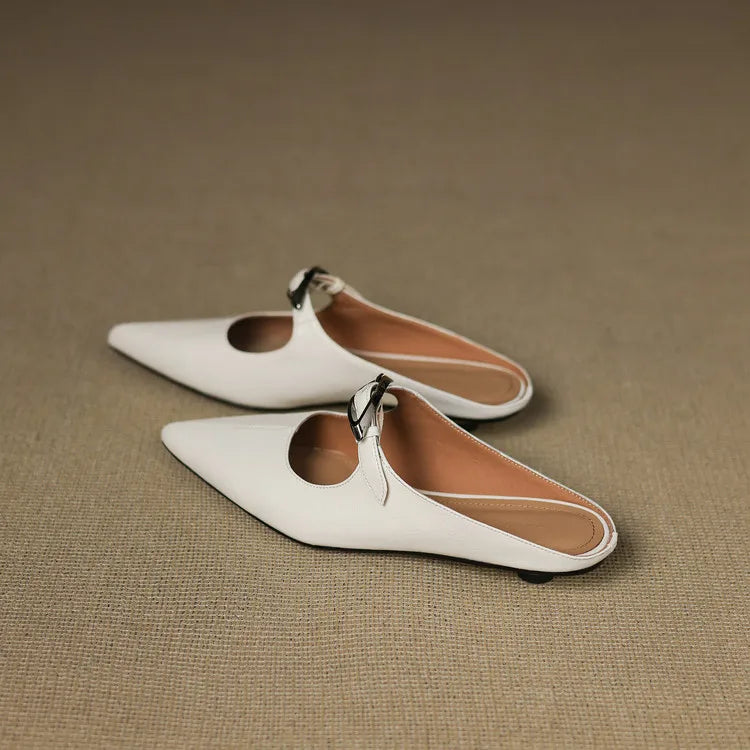 Regine | Pointed Mules with Buckle