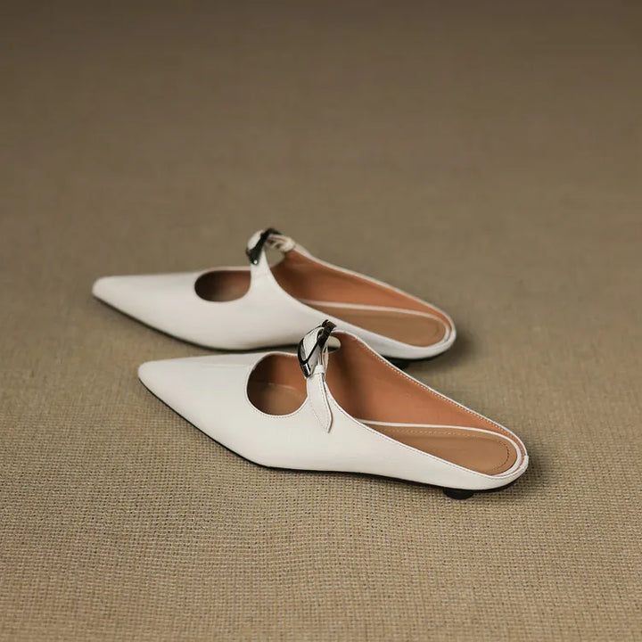 Regine | Pointed Mules with Buckle