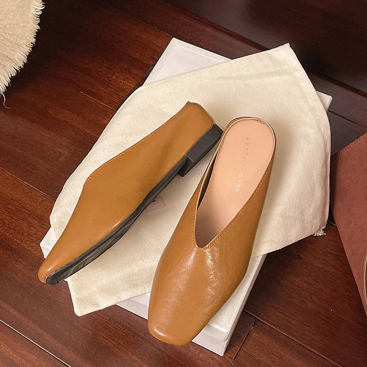 Beatrice | Metallic Mules with Square Toe