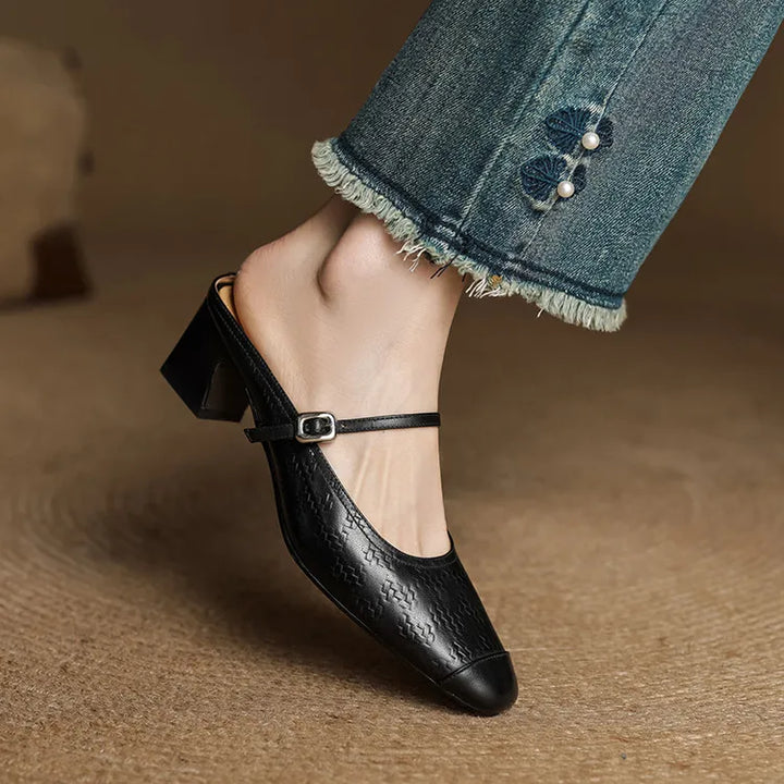 Liana | Mary Jane Mules with Heel