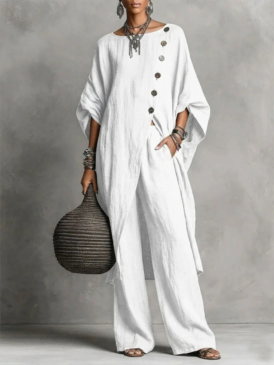 Romy | Two-Piece Tunic and Wide Trousers Set
