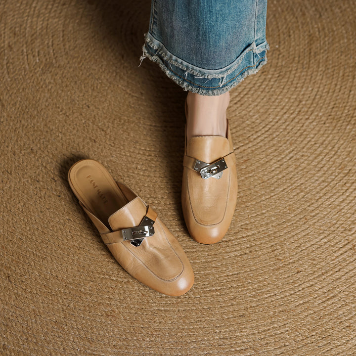 Mariagrazia | Mule Loafers with Buckle